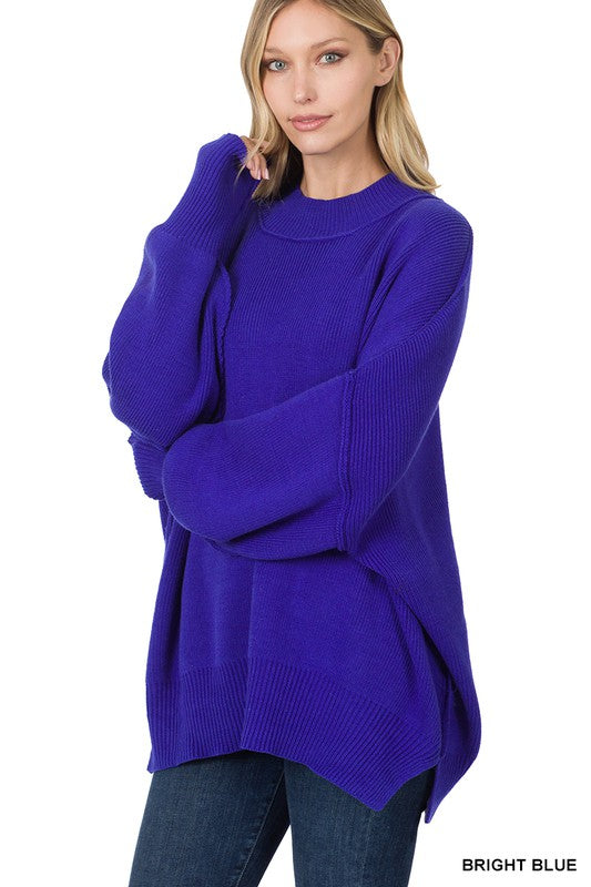 SIDE SLIT OVERSIZED SWEATER