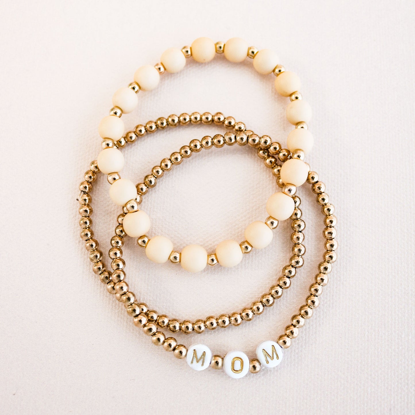 MOM Beaded Bracelet Set