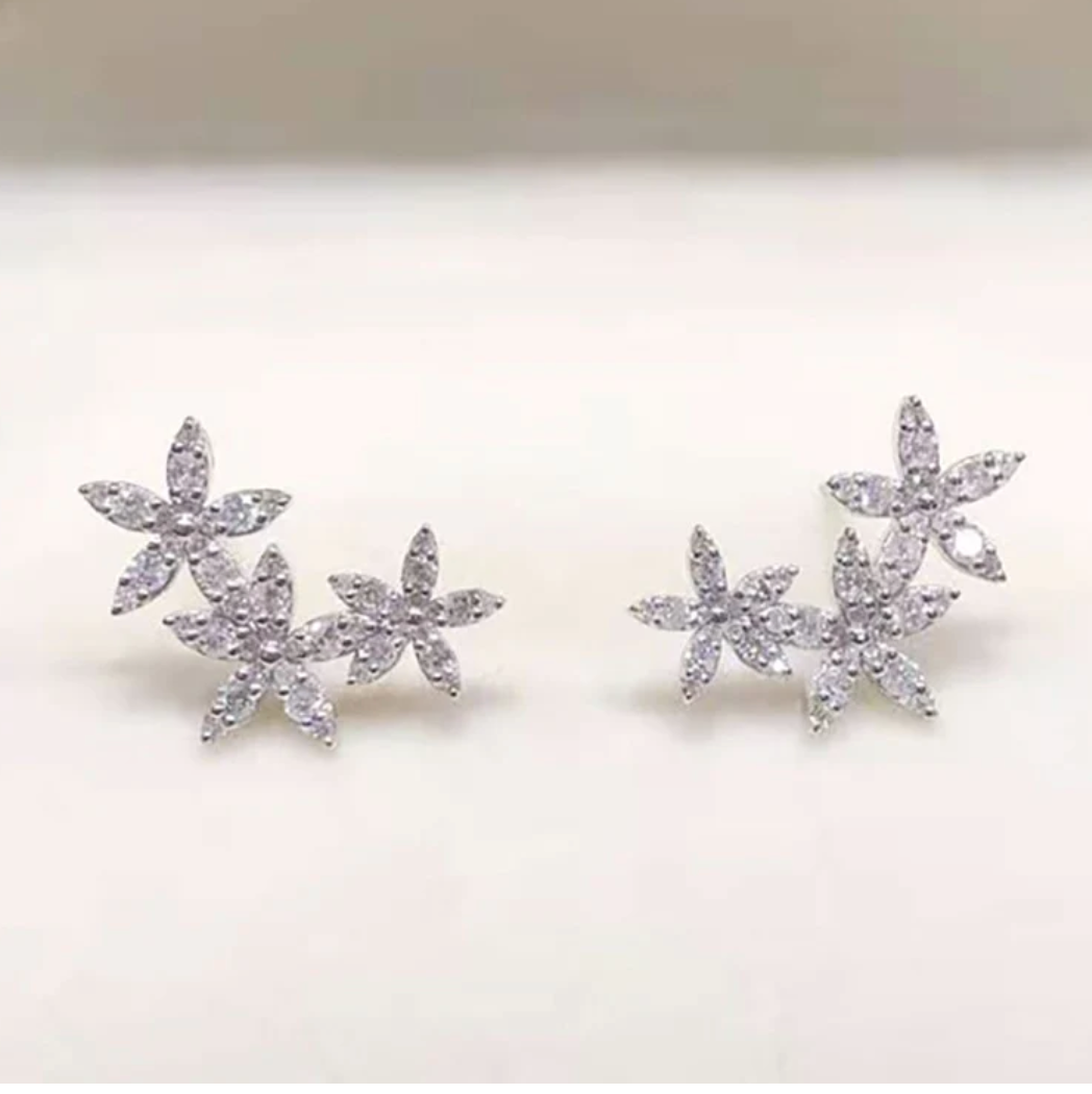 Floral Star Stud Earrings