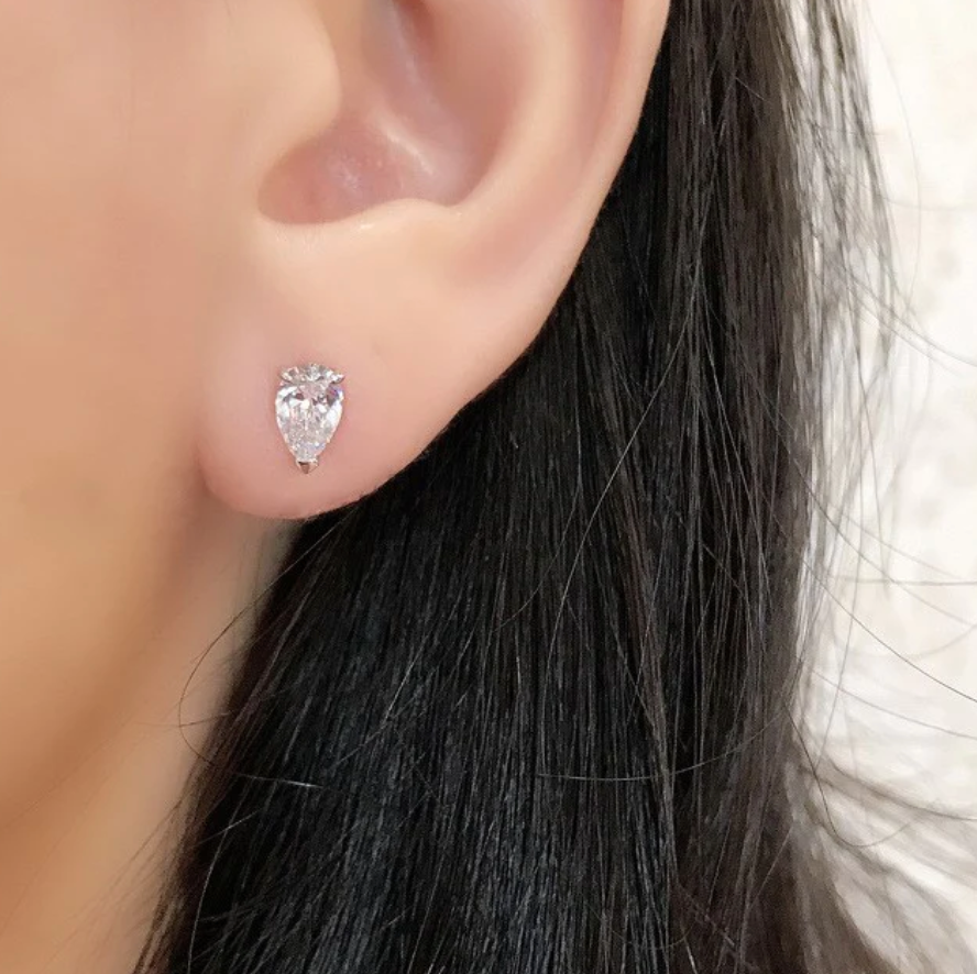 5A Pear Earrings