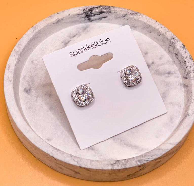 Dillon Cushion Cut Earrings - Pre Order