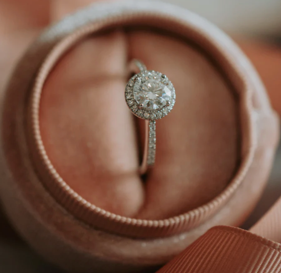 Blaire Round Cut 1CT Moissanite Ring on Sterling Silver