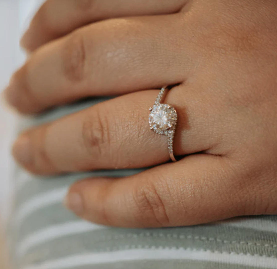 Archer 1CT Moissanite Ring on Sterling Silver