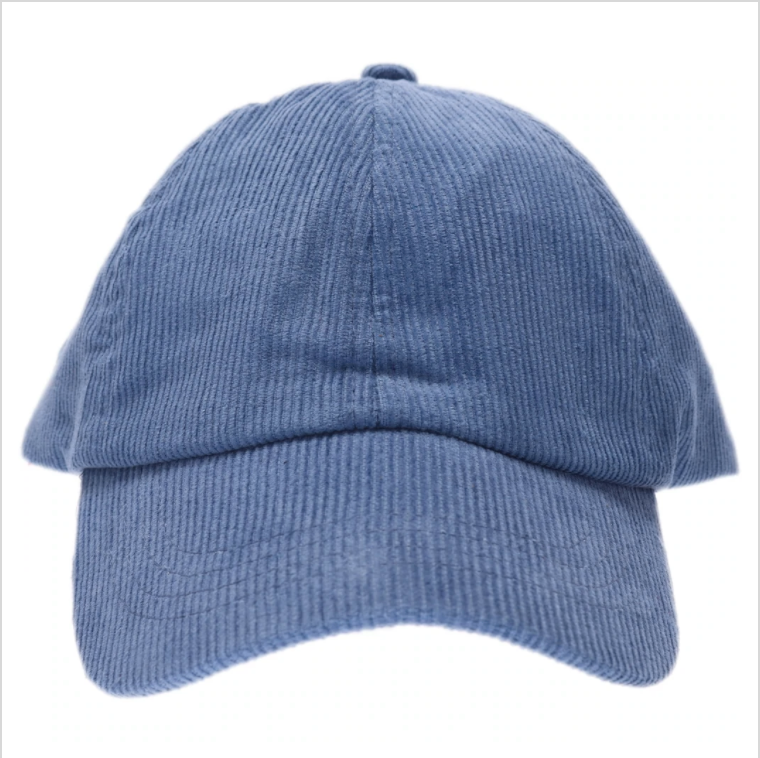 Solid Corduroy Ponytail Ball Cap