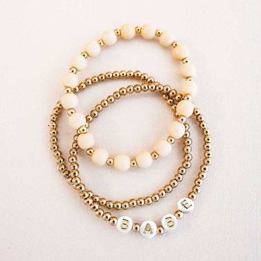 BABE Beaded Bracelet Set