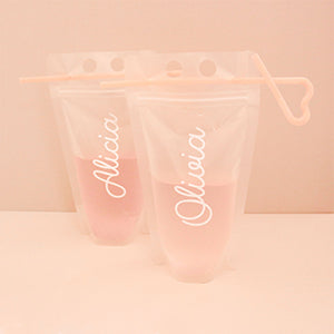Personalized Drink Pouches with Flexible Straw
