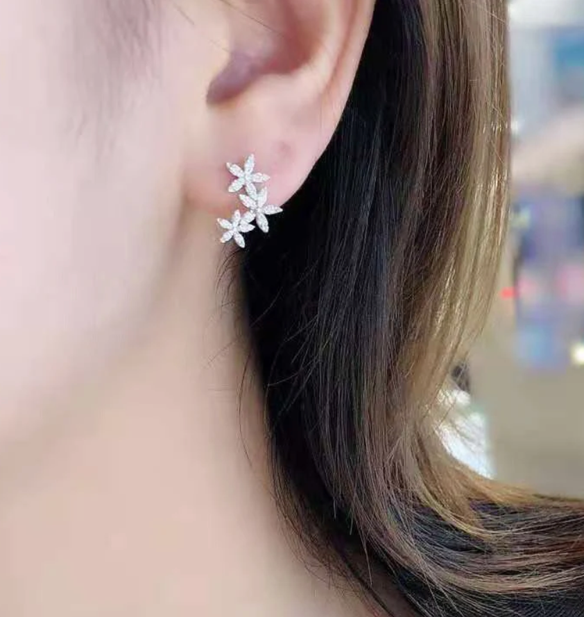 Floral Star Stud Earrings