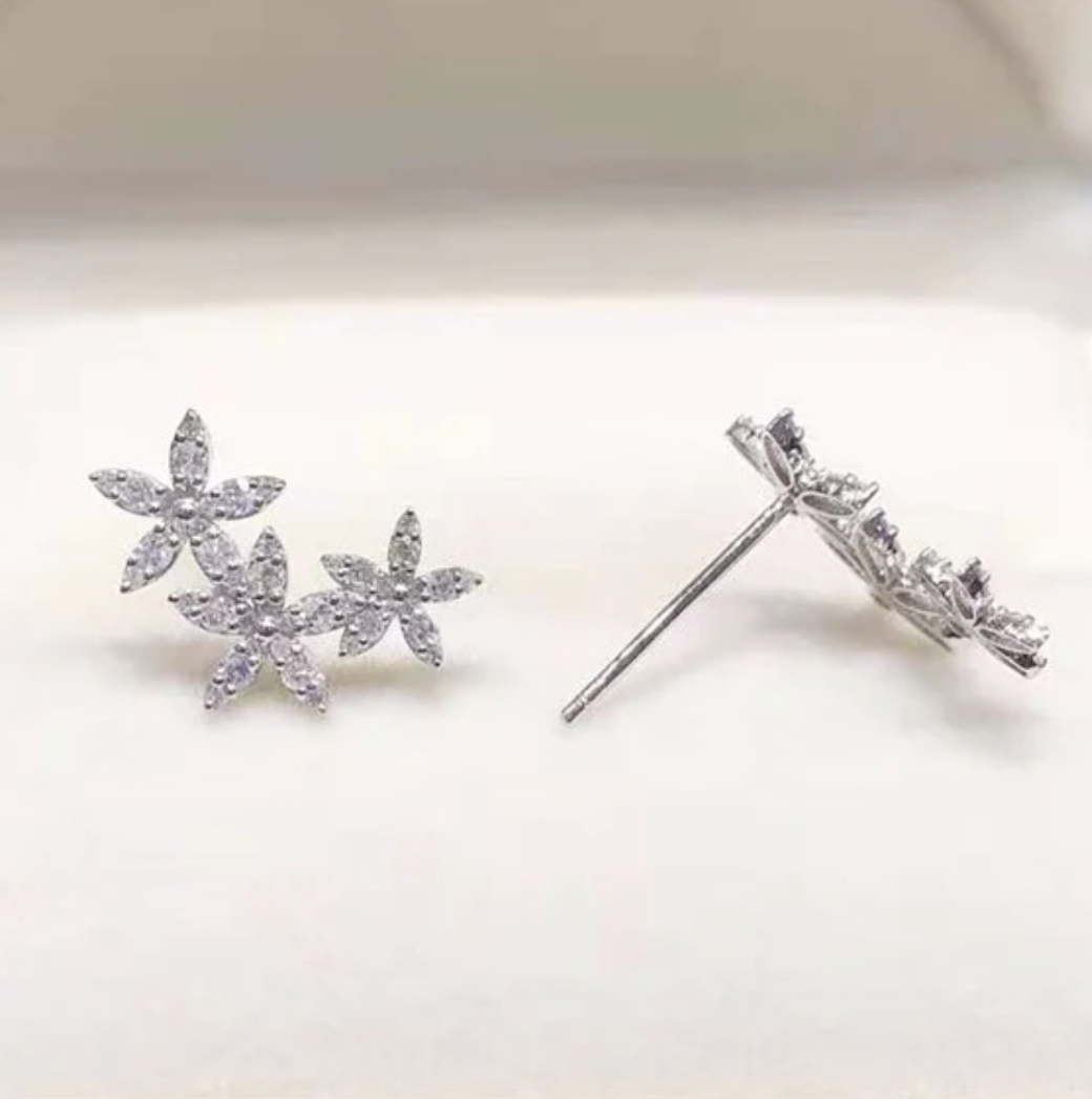 Floral Star Stud Earrings