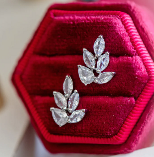 Floral CZ Stud