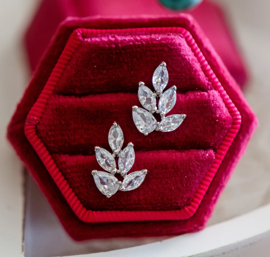 Floral CZ Stud