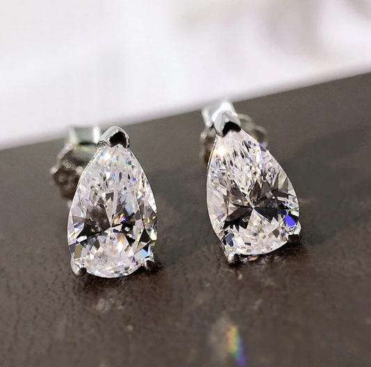 5A Pear Earrings
