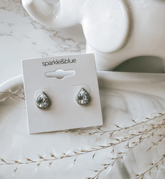Pear Shape CZ Studs