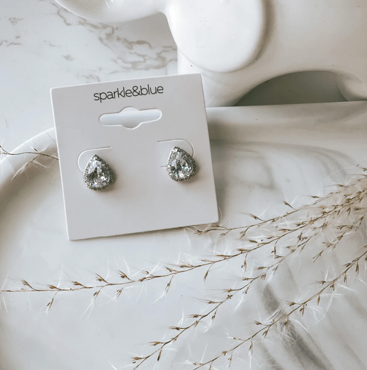 Pear Shape CZ Studs