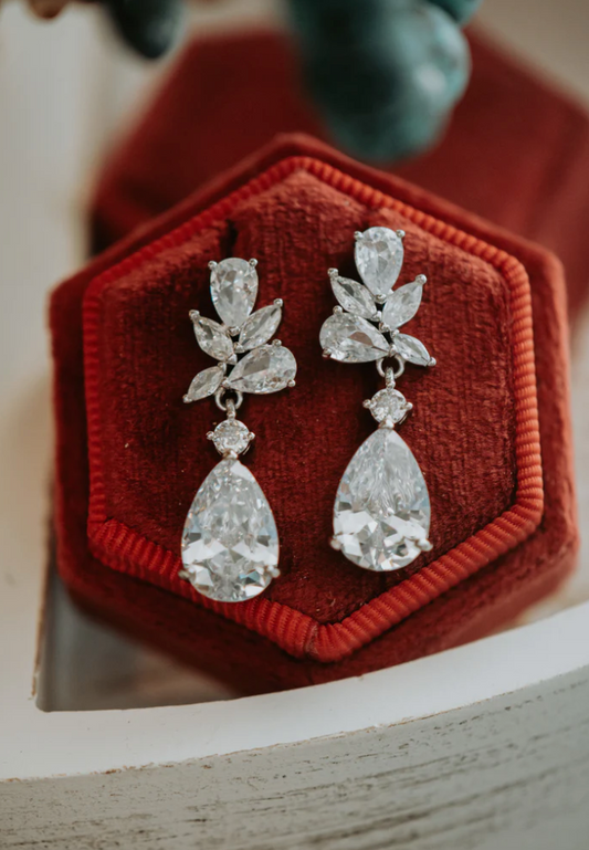 Steele Pear Drop Earrings