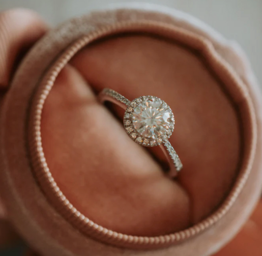 Blaire Round Cut 1CT Moissanite Ring on Sterling Silver