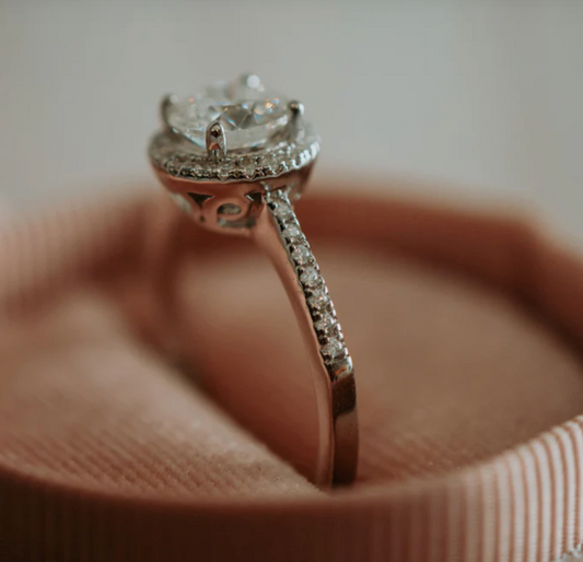 Blaire Round Cut 1CT Moissanite Ring on Sterling Silver